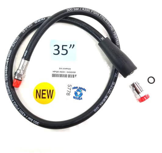 Sherwood Wisdom 35" QUICK DISCONNECT QD HP HOSE + Adapter SCUBA Dive COMPUTER