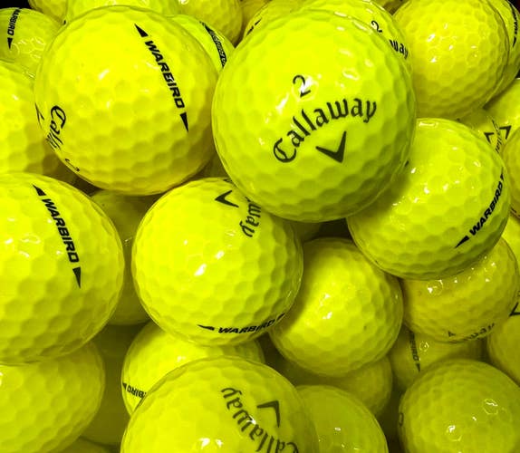 100 Premium AAA Yellow Callaway Warbird Used Golf Balls