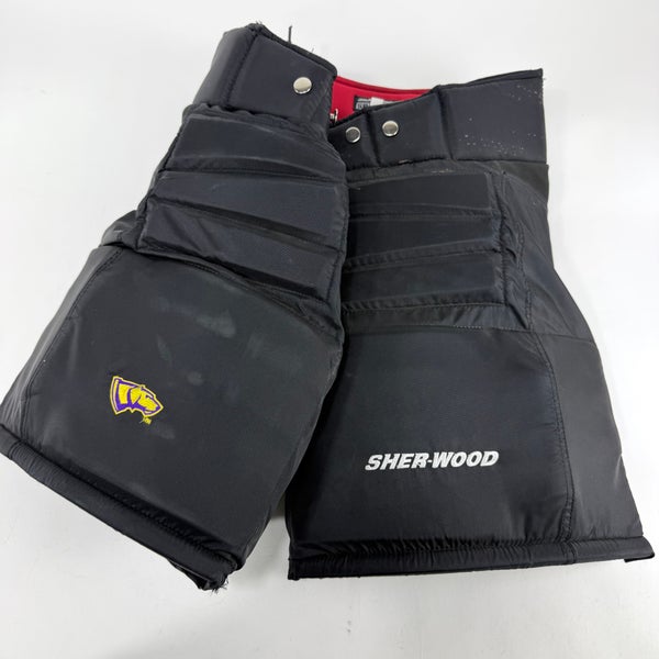 Used Black Sherwood Goalie Pants | Pointers | Senior Large E195