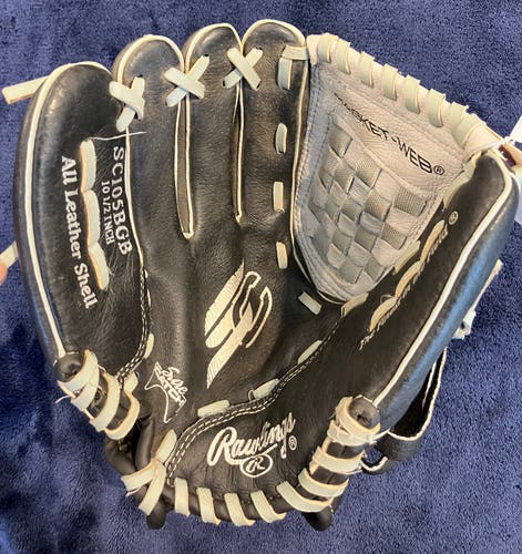 Black Rawlings Sure Catch LH Pitcher's Baseball Glove 10.5" (Used)