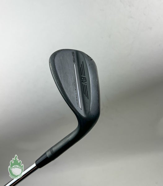 Right Handed Titleist Vokey SM9 T Grind Jet Black Wedge 60*-04 Wedge Flex Steel