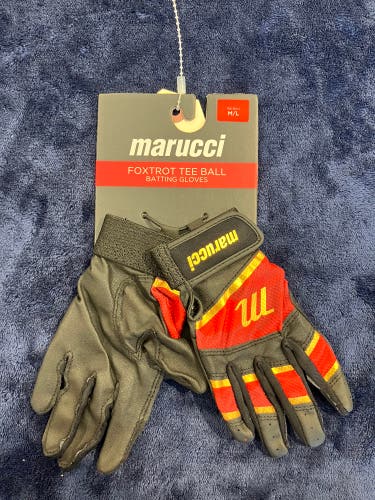 Red Medium Marucci Batting Gloves (New)