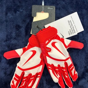 Red Small Nike Alpha Huarache Edge Batting Gloves (New)