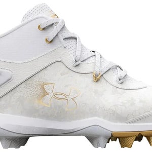 new youth size 3 Under Armour Harper 8 Mid YOUTH Baseball Cleats 3026597-100
