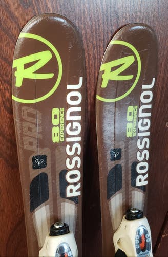 80cm Kids Skis ROSSIGNOL EXP. E PRO with ROSSIGNOL BABY COMP 2.5 Bindings *USED* CLEAN