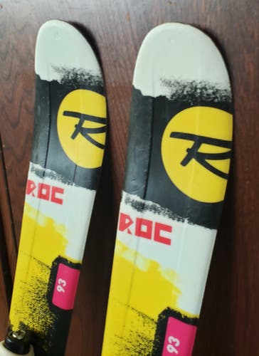 93cm Kids Skis ROSSIGNOL ROC with KIDS ROSSIGNOL COMP KIDS 2.5 Bindings *USED* CLEANED