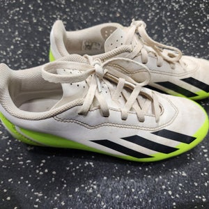 Used Adidas CRAZYFAST Soccer Cleats White Junior 03.5 11849-S000032729