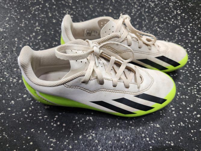 Used Adidas CRAZYFAST Soccer Cleats White Junior 03.5 11849-S000032729