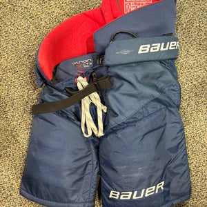 Blue Junior Medium Bauer Vapor LTX pro Hockey Pants (Used)