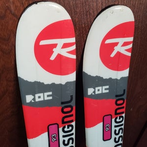 93cm Kids Skis ROSSIGNOL ROC with KIDS ROSSIGNOL COMP KIDS 2.5 Bindings *USED* CLEANED