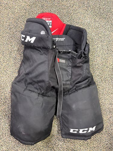 Black Junior Large CCM JetSpeed FT485 Hockey Pants (Used)