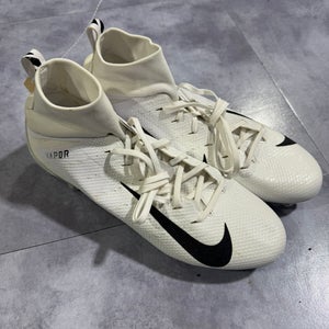 White Men's Size 13.0 (W 14.0) Adult Nike Vapor untouchable 3 Cleats (Used)