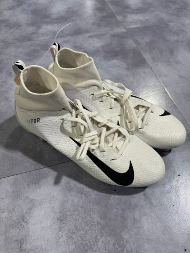 White Men's Size 13.0 (W 14.0) Adult Nike Vapor untouchable 3 Cleats (Used)