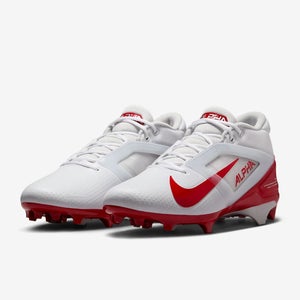 new men's 8 Nike Alpha Menace 4 Pro Football Cleats FD7037-102 Red White