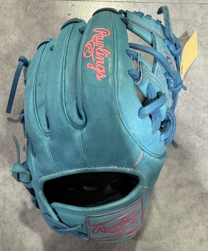 Blue Rawlings Heart of the Hide RH Infield Baseball Glove 11.5" (Used)