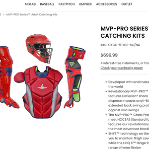 All Star MVP Pro Series Scarlet/Navy (No Helmet)