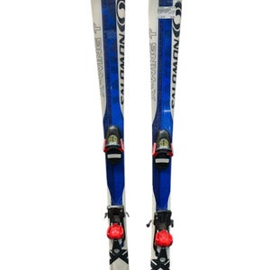 Used Salomon X WING T Boys DH Ski/Binding Navy Blue 120 cm 11835-S000199205