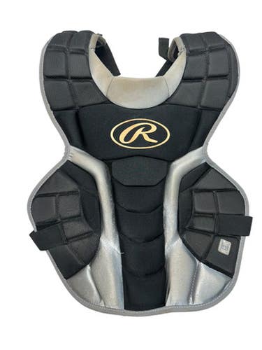 Used Rawlings RAWLINGS 11P CATCH CHEST 9-12 Catchers Chest Protector Black Intermed 11835-S000199214