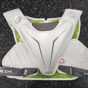 Used Maverik CHARGER EKG Lacrosse Shoulder Pads White LG 11849-S000032495