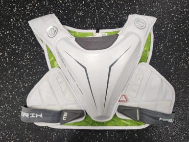 Used Maverik CHARGER EKG Lacrosse Shoulder Pads White LG 11849-S000032495