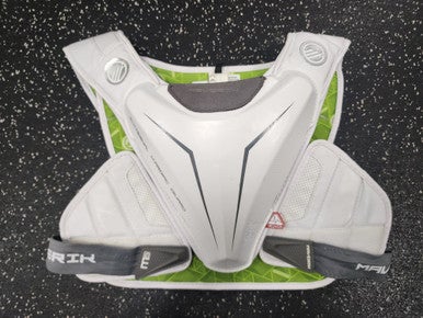 Used Maverik CHARGER EKG Lacrosse Shoulder Pads White LG 11849-S000032495