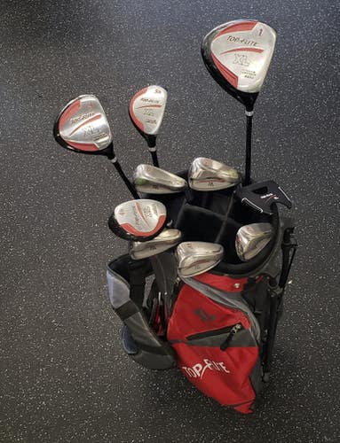 Used Top Flite MENS FLEX XL Mens Package Set RH Red 11 Piece 11849-S000030567