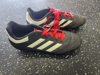 Used Adidas Soccer Cleats Black And White Junior 03.5 11849-S000031461