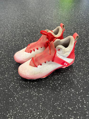 Used Under Armour Adult FB Cleats Red Senior 8.5 11849-S000031571