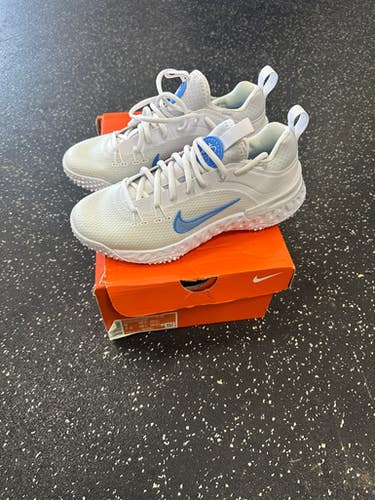 Used Nike HURRACHE 9 ELITE LAX Cleats Mens White Senior 6 11849-S000032579