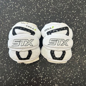 Used STX CELL V Lacrosse Arm Pads/Guards White MD 11849-S000032581