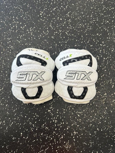 Used STX CELL V Lacrosse Arm Pads/Guards White MD 11849-S000032581