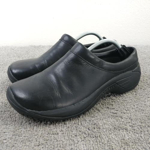 Merrell Encore Gust 2 Moc Mens Size 7 Comfort Shoes Work Clog Black Leather