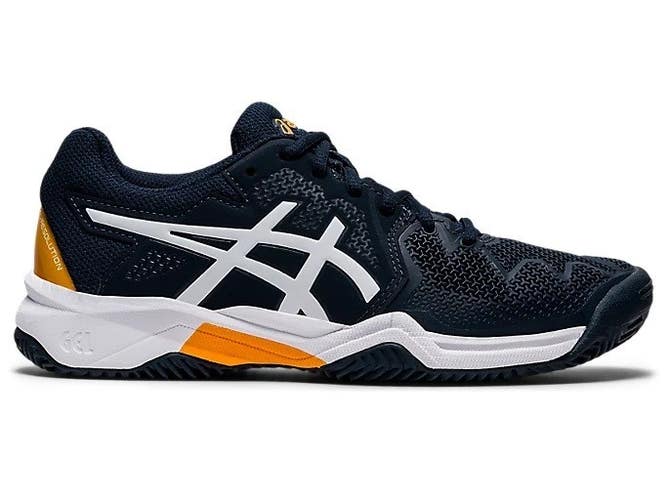 *NIB* JUNIOR ASICS GEL-RESOLUTION 8 GS TENNIS SHOES (FRENCH BLUE /WHT) #1044A018