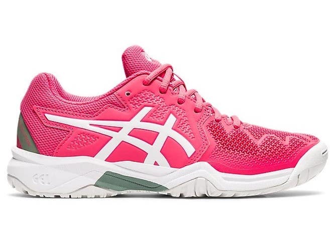 *NIB* ASICS GEL-RESOLUTION 8 GS JUNIOR TENNIS SHOES (PINK CAMEO/WHT) SZ 3