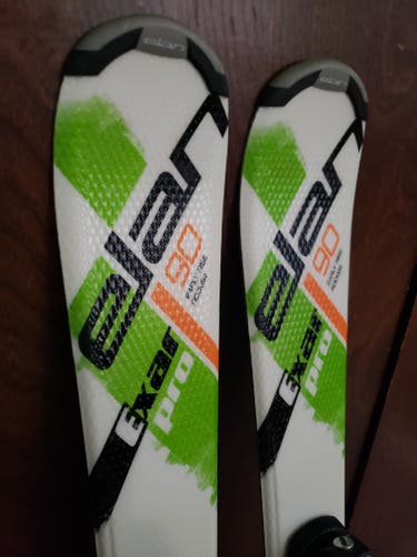 90cm Kids Skis ELAN EXAR PRO with Jr. ELAN ESP 4.5 Adjustable Bindings *USED*