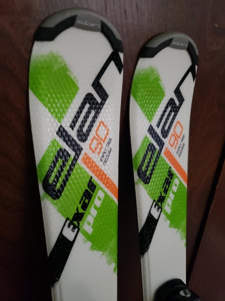 90cm Kids Skis ELAN EXAR PRO with Jr. ELAN ESP 4.5 Adjustable Bindings *USED*
