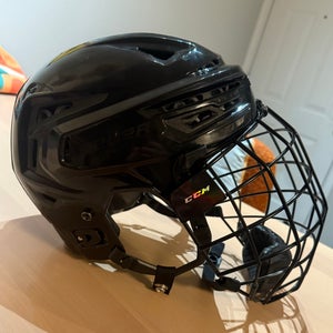 Bauer Re-Akt 3D Helmet Pro Stock (Brand New) Black Medium w/Large CCM FM580 Cage