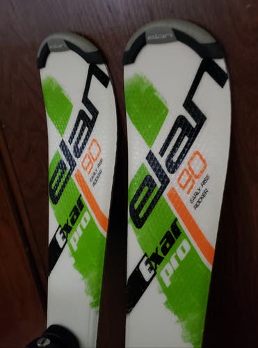 90cm Kids Skis ELAN EXAR PRO with Jr. ELAN ESP 4.5 Adjustable Bindings *USED* CLEAN