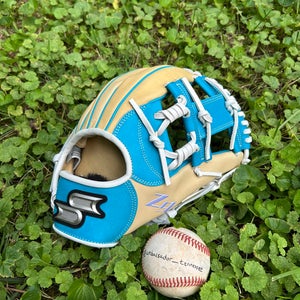 SSK Z9 Maestro 11.75” Camel/Teal Spiral I Web Infield Baseball Glove