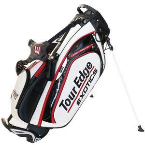 Tour Edge Exotics Staff Stand Bag (White/Red/Black,  7-way top) NEW