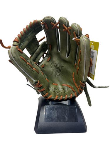 Used Rawlings PRO204W-2MG BB/SB Glove RH Throw Olive Green 11 1/2" 11835-S000198141