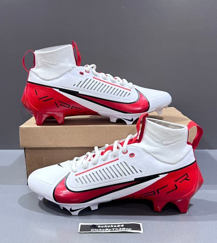 Size 12 Nike Vapor Edge Pro 360 2 Football Cleats White Red FN7759-108
