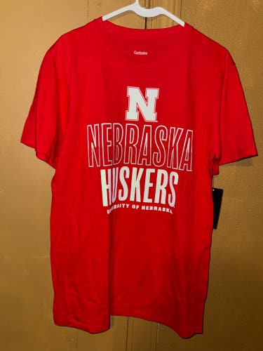 Captivating NCAA Nebraska Cornhuskers College Graphic T Shirt Mens Size Medium Brand New With Tags