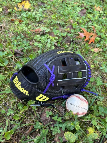 2025 Wilson A2000 PF05 11.5” Black Purple Snakeskin Infield Baseball Glove