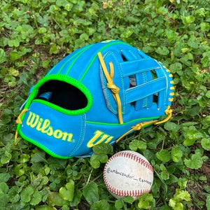 2025 Wilson A2000 PP05 H Web 11.5” Infield Baseball Glove Baby Blue/Yellow