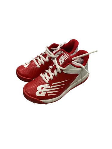 Used New Balance RED AND WHITE KIDS CLEATS BB/SB Cleats Red Youth 11.0 11884-S000054181