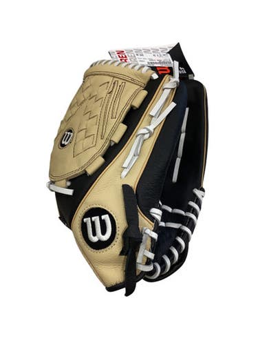 Used Wilson A500 SIREN RH Throw Fastpitch Gloves Black 12 1/2" 11884-S000054183
