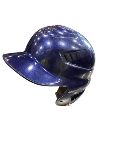Used Rawlings NAVY BLUE BASEBALL HELMET Batting Helmet No Mask Navy Blue MD 11884-S000054172