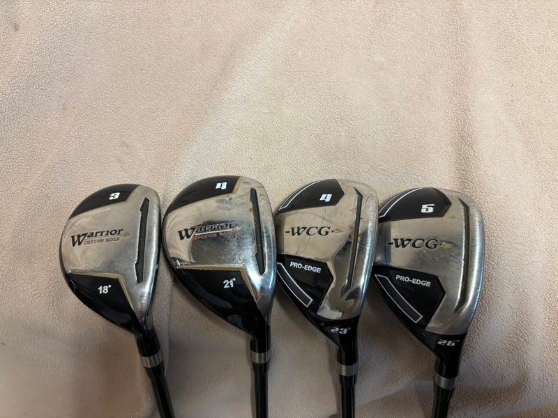 Men's Warrior Pro Edge Right Handed Clubs (Full Set) Regular Flex 4 Pieces (Used)