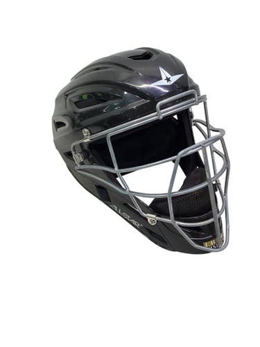 Used All Star 7-7 1/2 Catchers Helmet w/Mask Black S/M 11347-S000257457